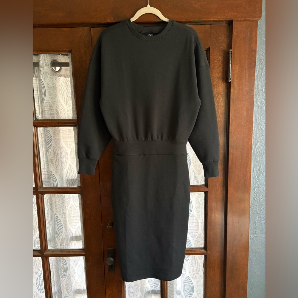 RHONE Black Dreamglow Long Sleeve Sweatshirt Dress - Picture 6 of 13